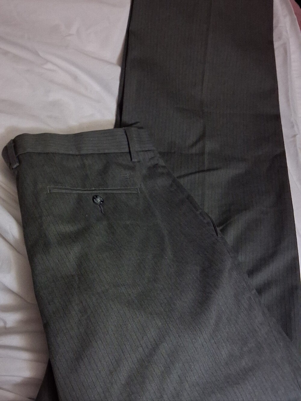 Dockers Men's Dark Gray Pinstripe Dress Pants